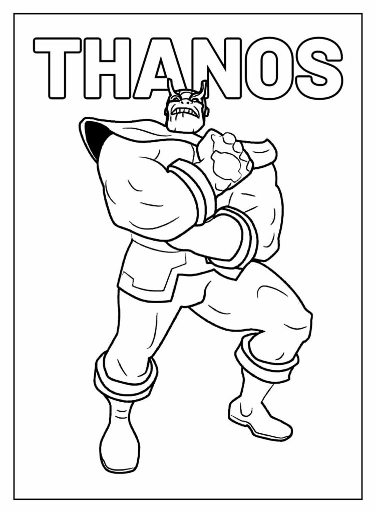 Desenho de Thanos para imprimir