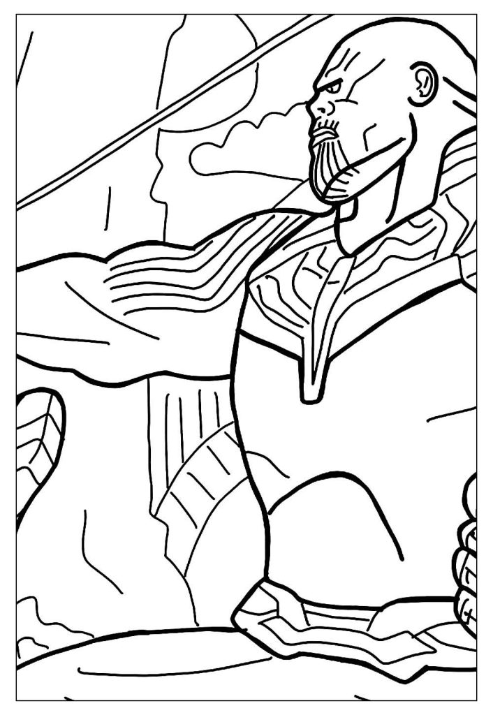Desenho de Thanos para imprimir