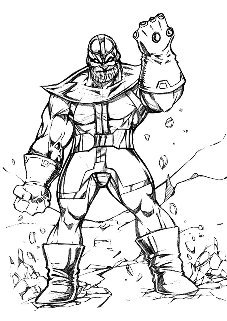 Desenho de Thanos para imprimir