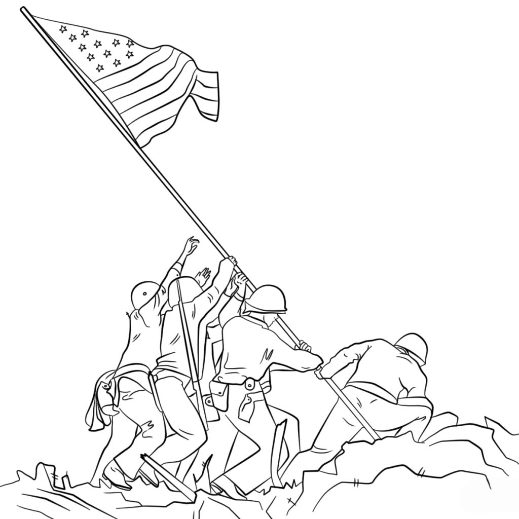 Desenho de Soldados para imprimir