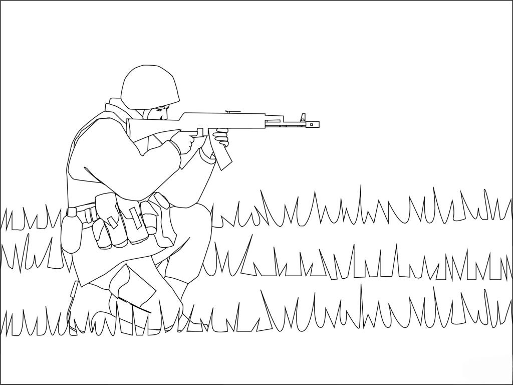 Desenho de Soldados para imprimir