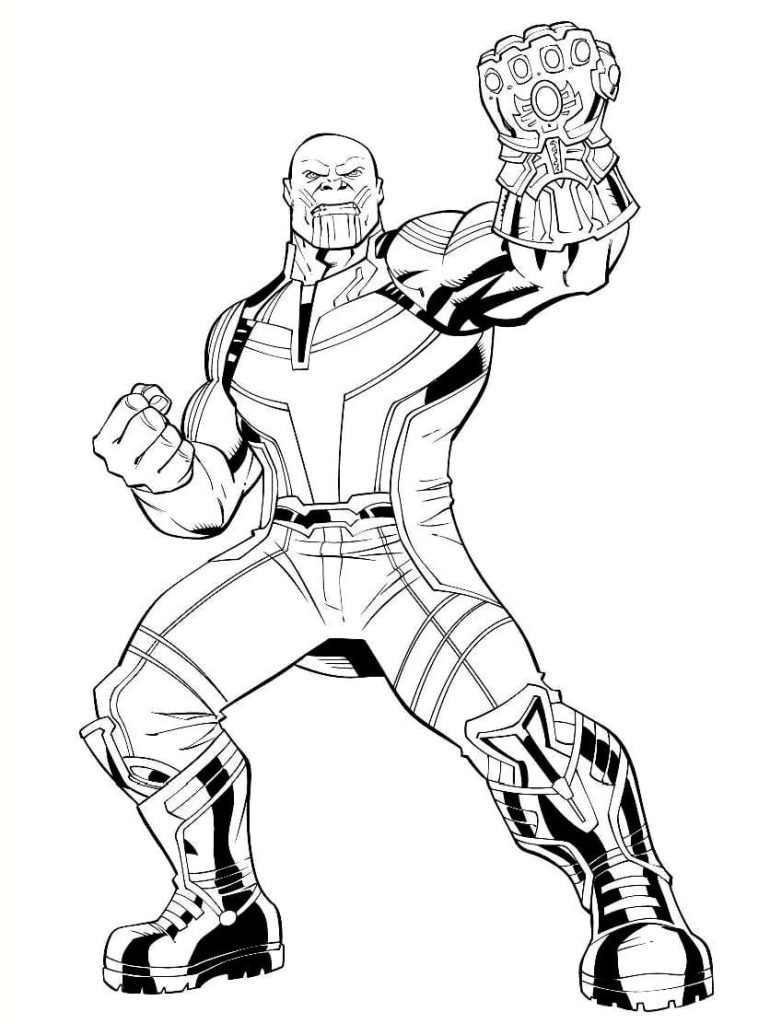 Desenho de Thanos para imprimir