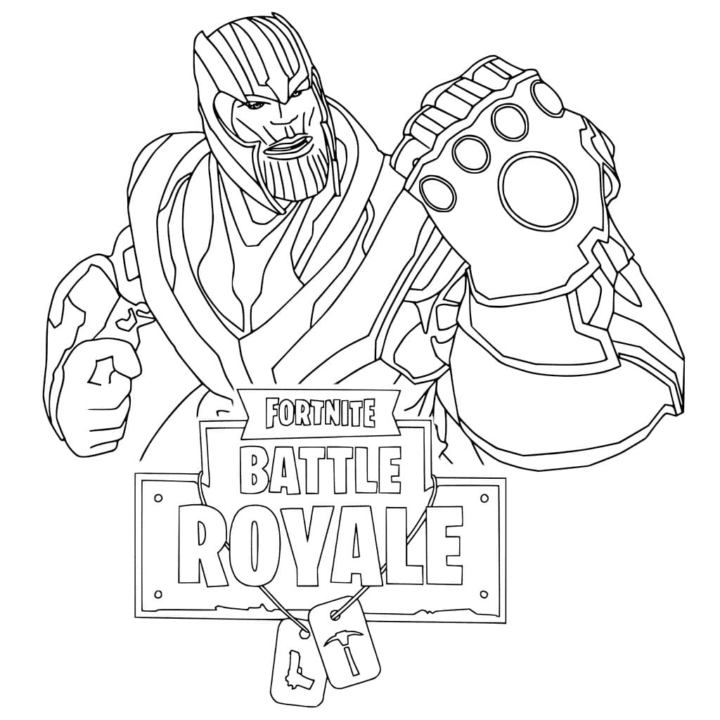 Desenho de Thanos para imprimir