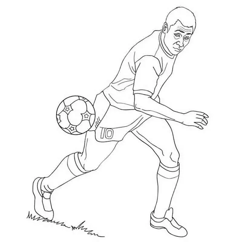 Desenho de Kylian Mbappé para imprimir