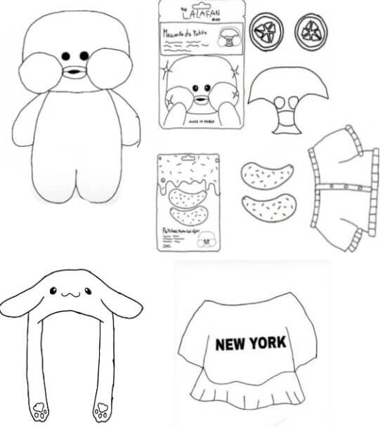 Desenho de Paper Duck para imprimir