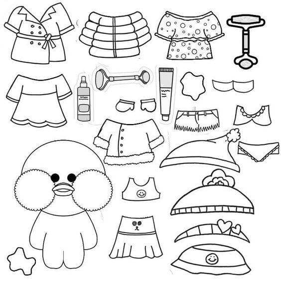 Desenho de Paper Duck para imprimir