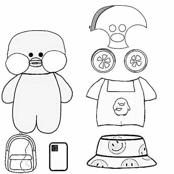 Desenho de Paper Duck para imprimir