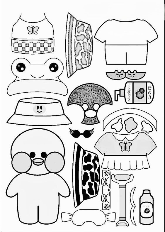 Desenho de Paper Duck para imprimir