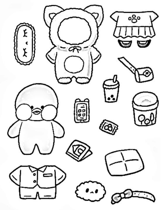 Desenho de Paper Duck para imprimir