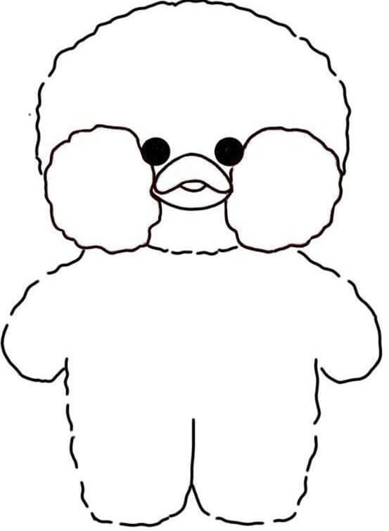 Desenho de Paper Duck para imprimir