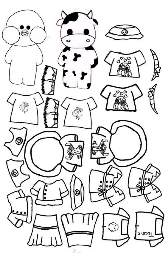 Desenho de Paper Duck para imprimir