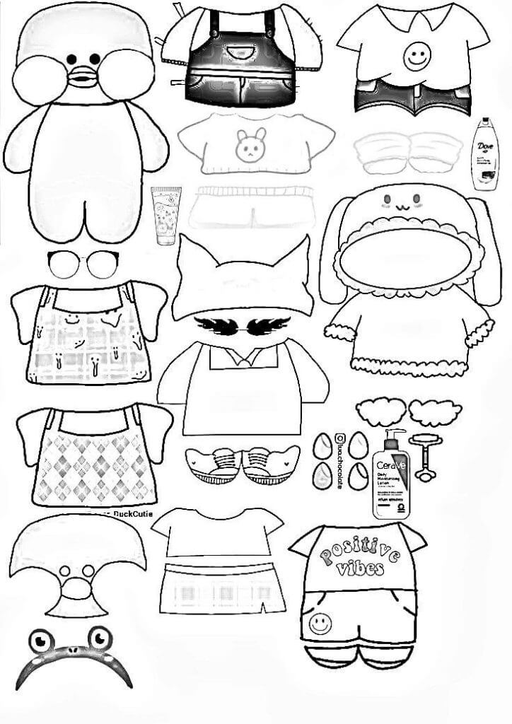 Desenho de Paper Duck para imprimir