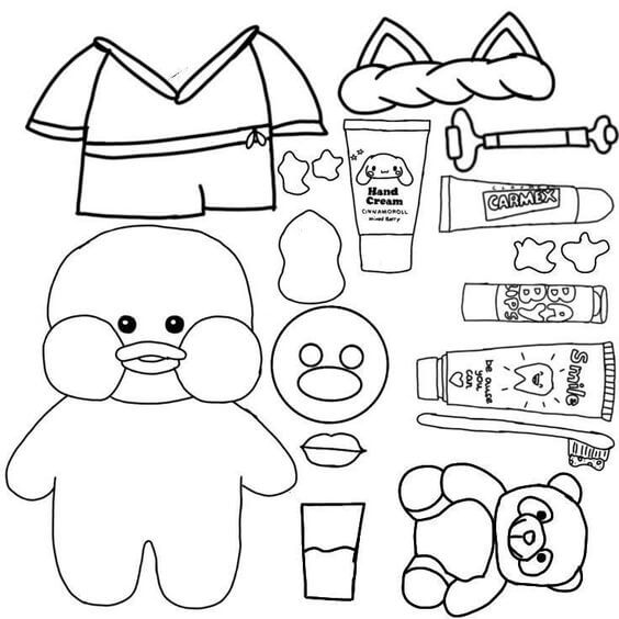Desenho de Paper Duck para imprimir