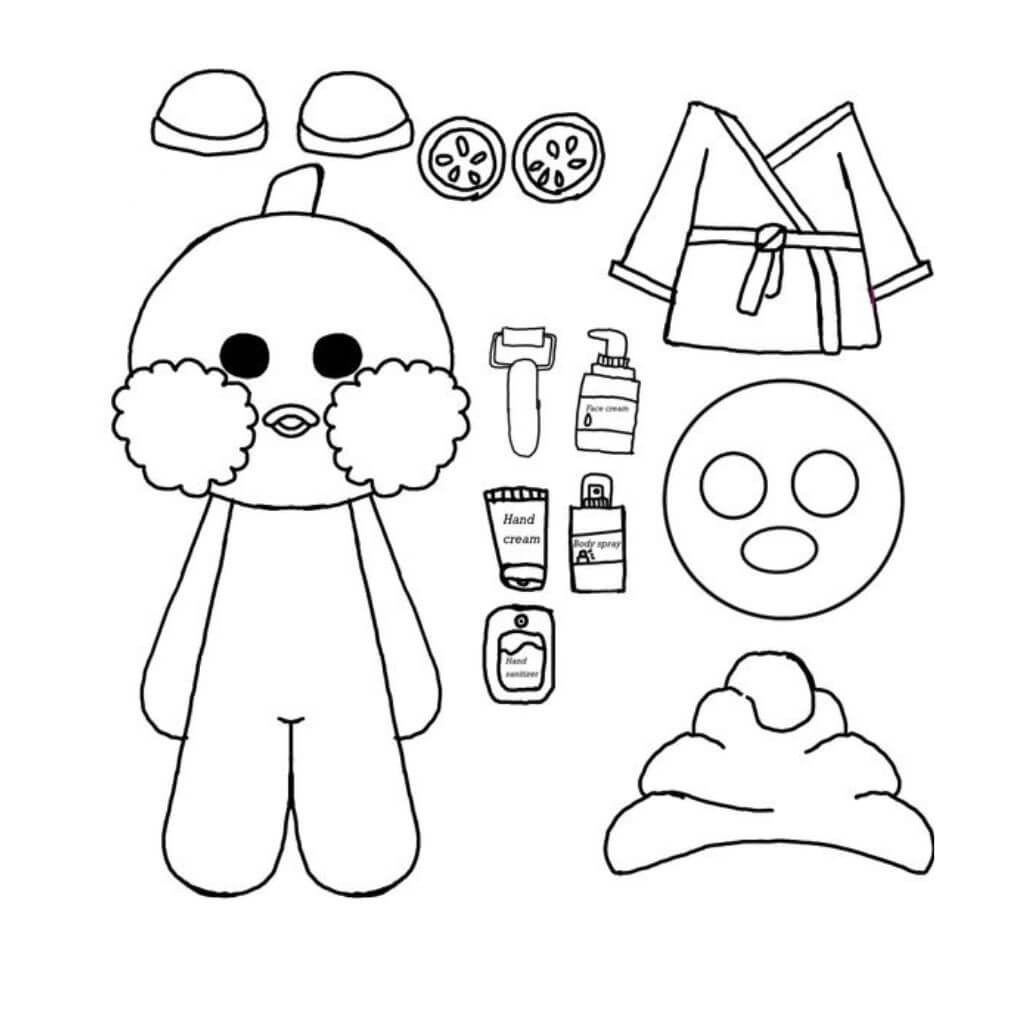 Desenho de Paper Duck para imprimir