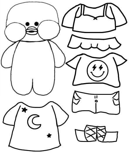Desenho de Paper Duck para imprimir