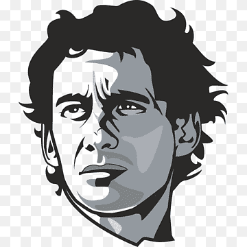 Desenho de Ayrton Senna e Senninha para imprimir