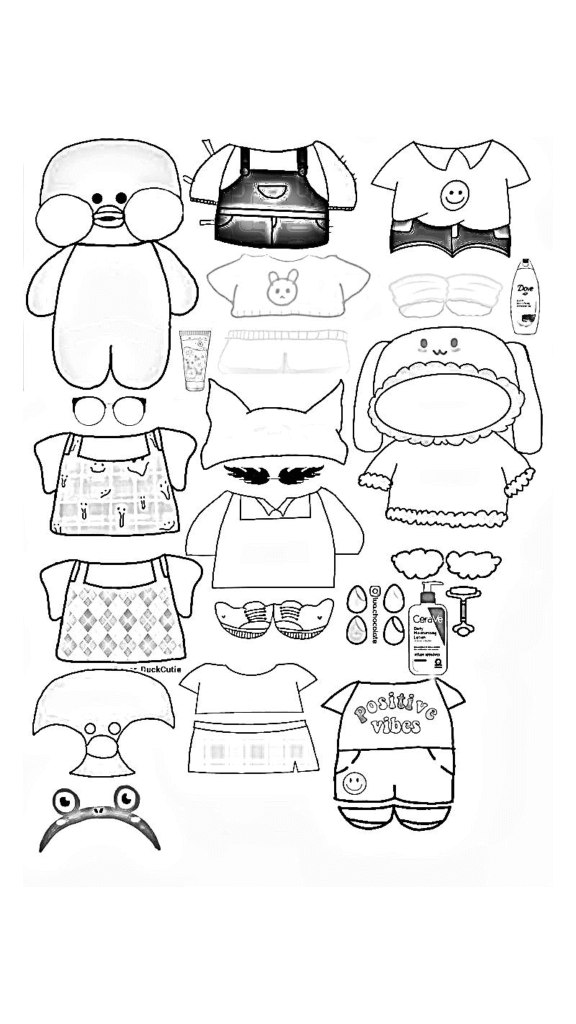 Desenho de Paper Duck para imprimir