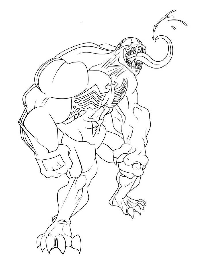 Desenho de Venom para imprimir