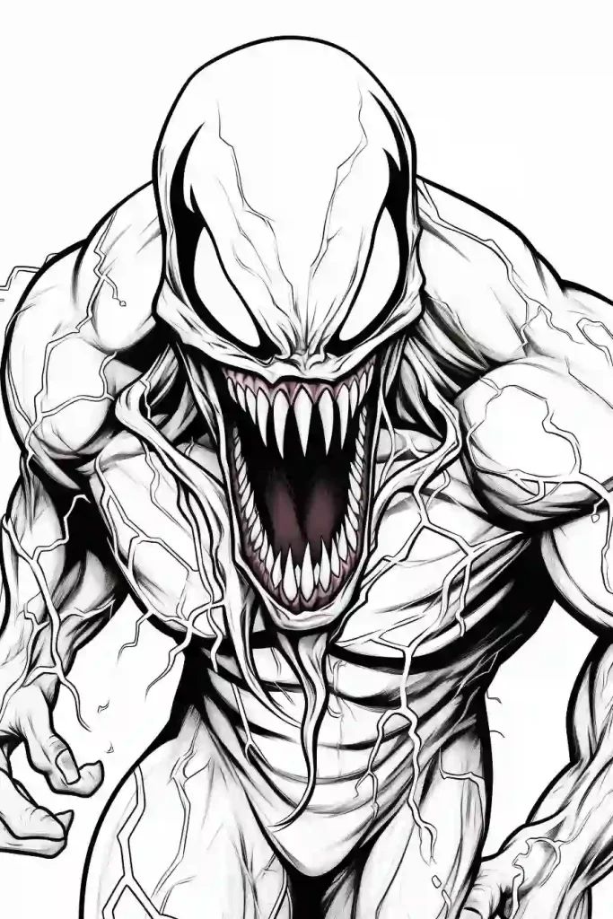 Desenho de Venom para imprimir