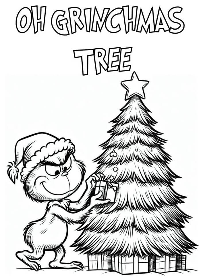 Desenho de Grinch para imprimir