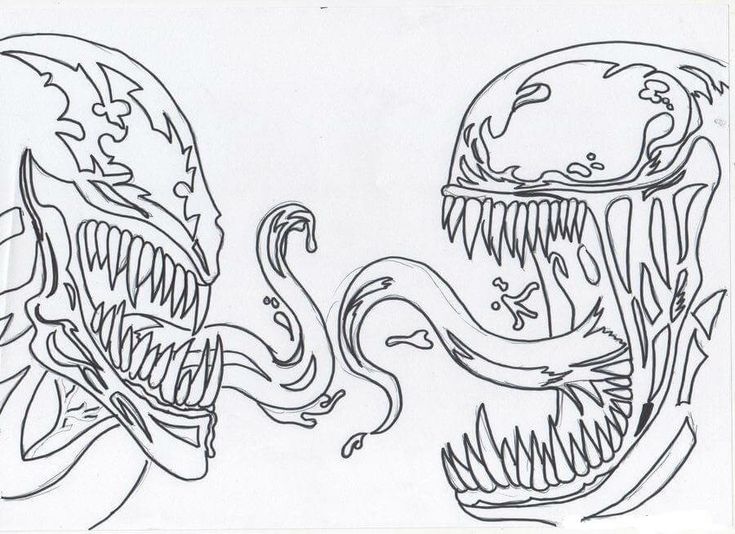 Desenho de Venom para imprimir