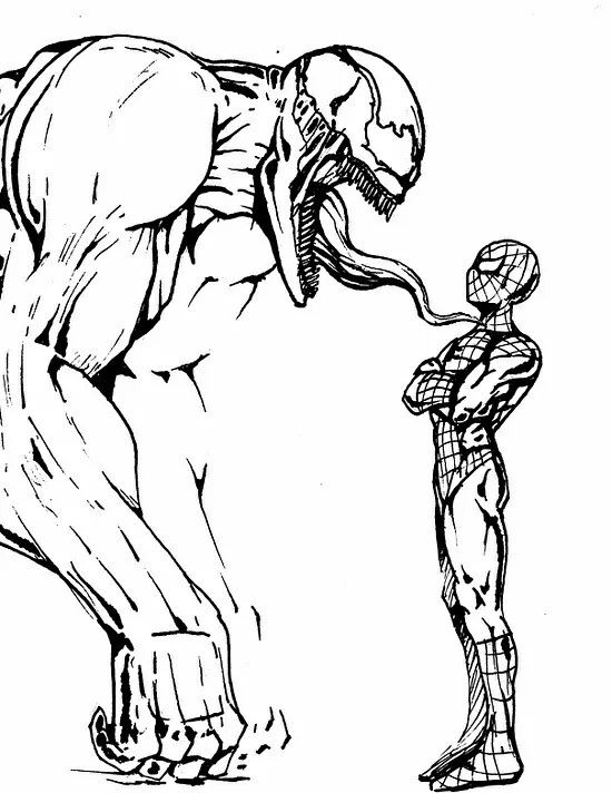 Desenho de Venom para imprimir