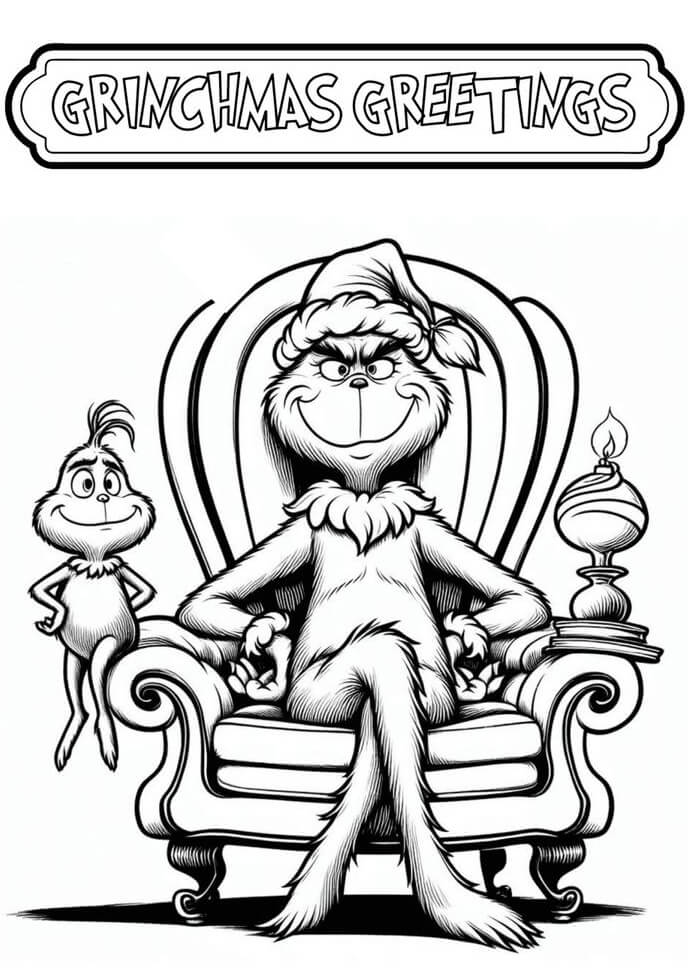 Desenho de Grinch para imprimir