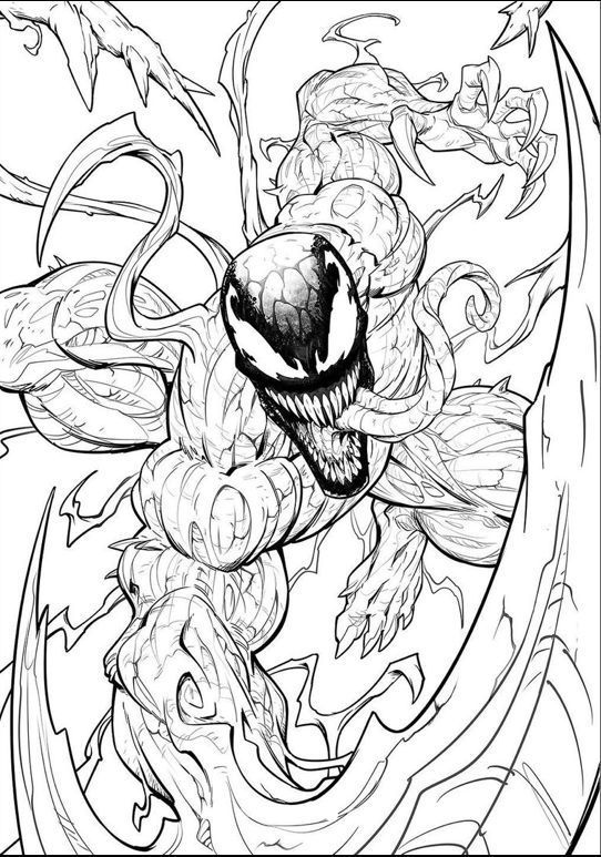 Desenho de Venom para imprimir