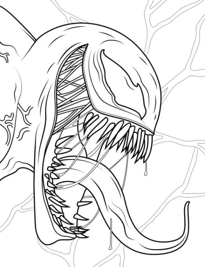Desenho de Venom para imprimir