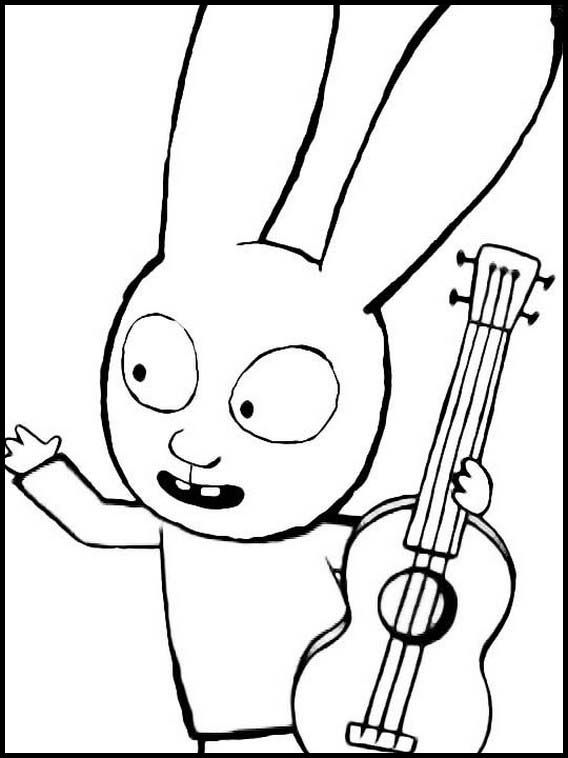 Desenho de Simon, o Supercoelho para imprimir