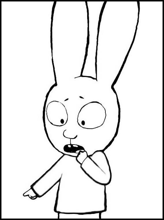 Desenho de Simon, o Supercoelho para imprimir