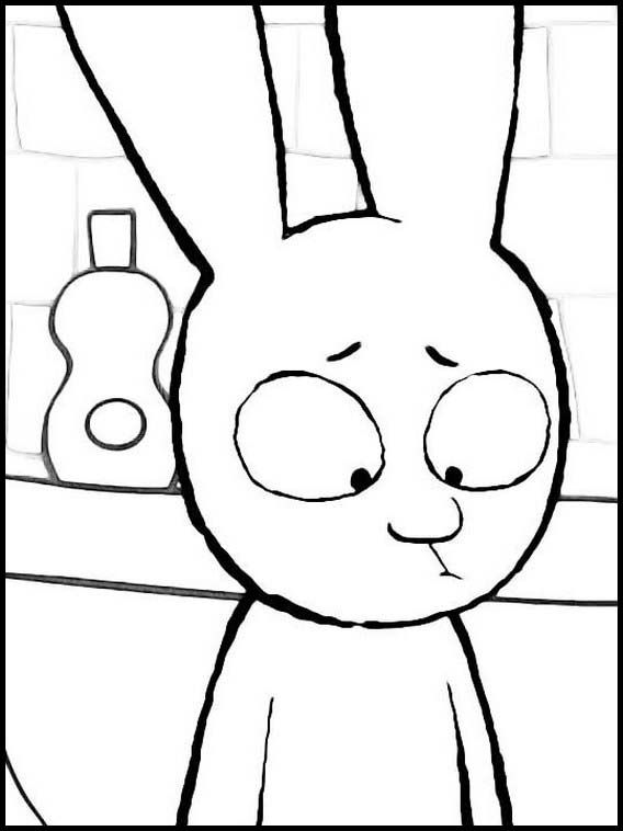 Desenho de Simon, o Supercoelho para imprimir