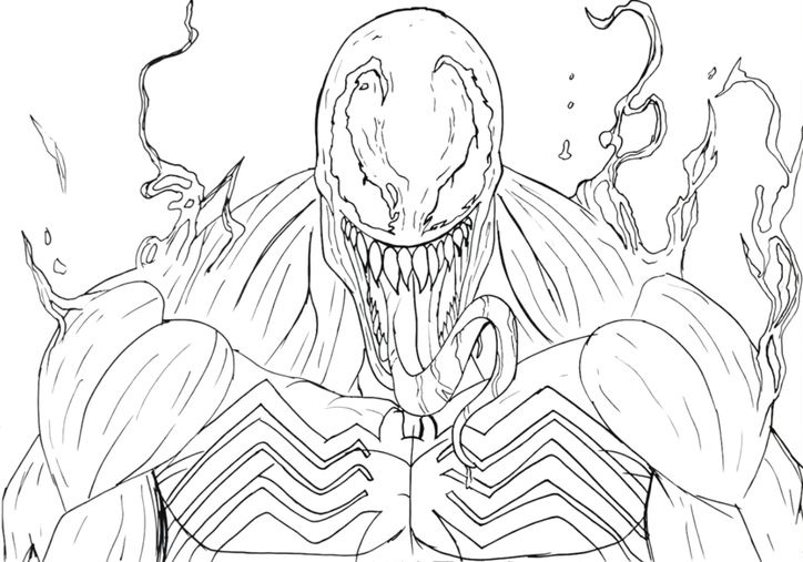 Desenho de Venom para imprimir