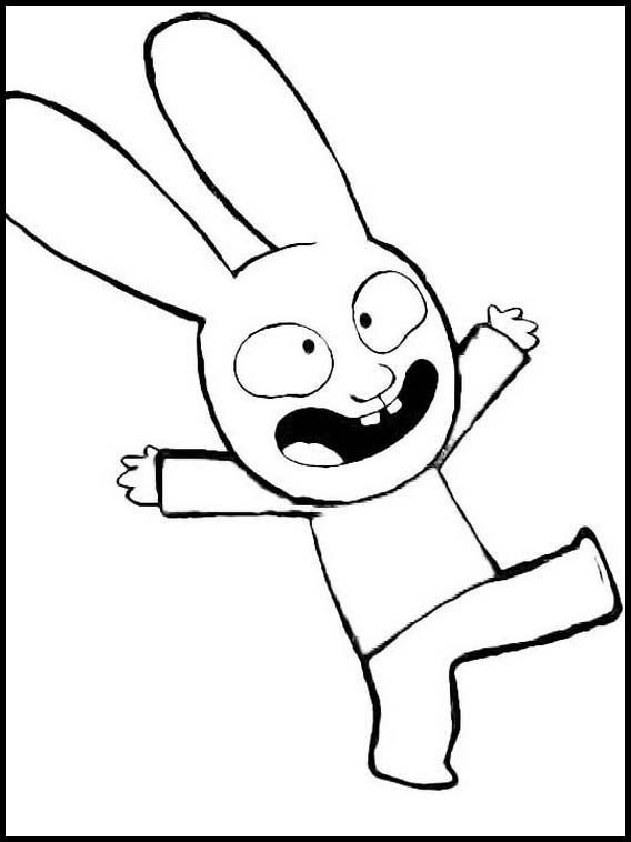Desenho de Simon, o Supercoelho para imprimir