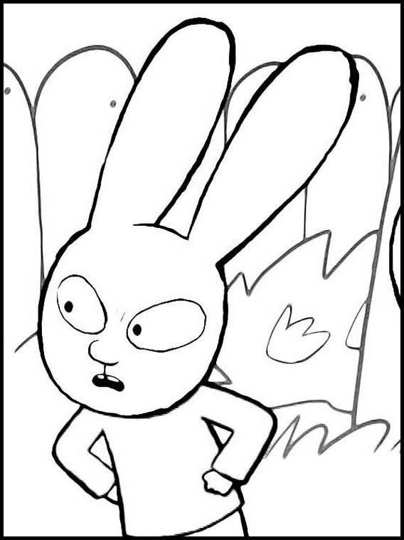 Desenho de Simon, o Supercoelho para imprimir