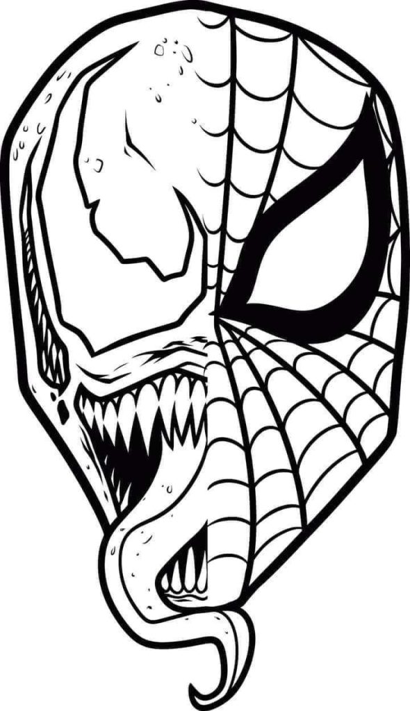 Desenho de Venom para imprimir