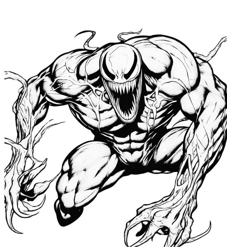Desenho de Venom para imprimir