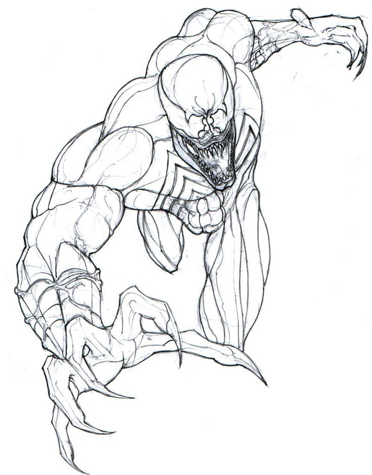 Desenho de Venom para imprimir