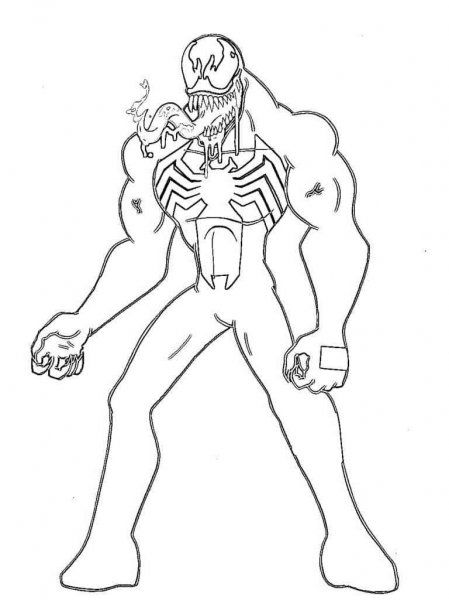 Desenho de Venom para imprimir