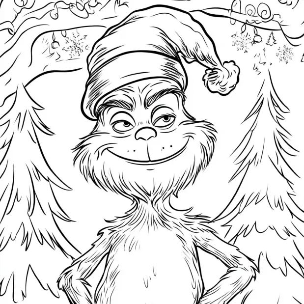 Desenho de Grinch para imprimir