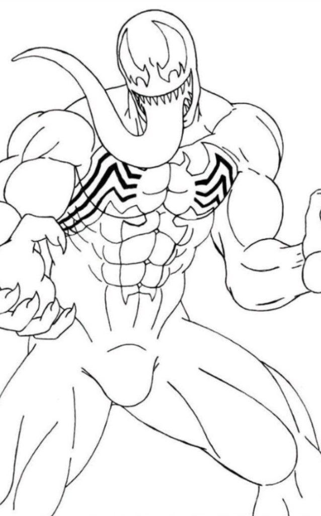 Desenho de Venom para imprimir