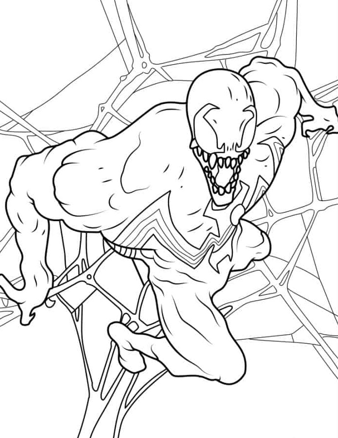 Desenho de Venom para imprimir