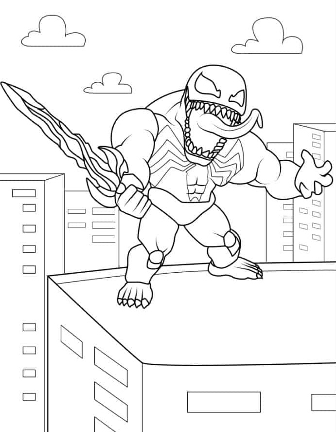 Desenho de Venom para imprimir