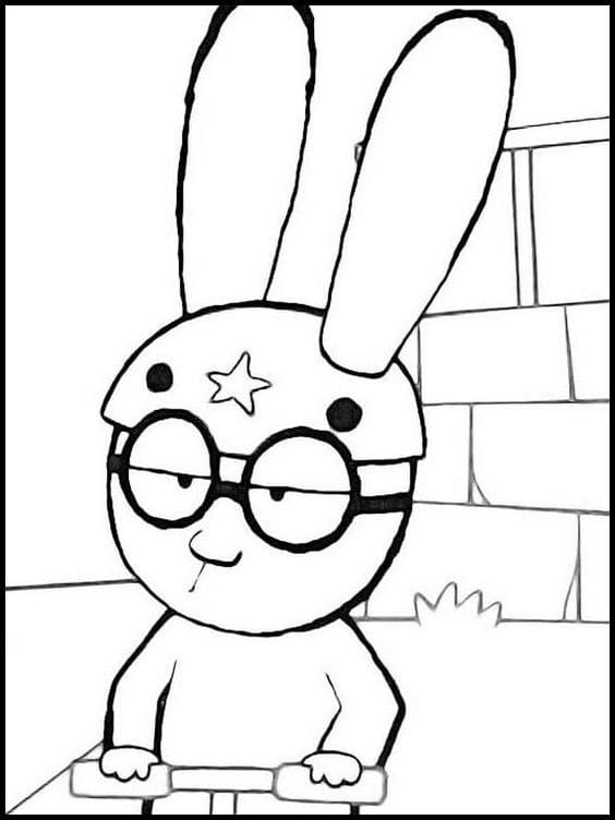Desenho de Simon, o Supercoelho para imprimir