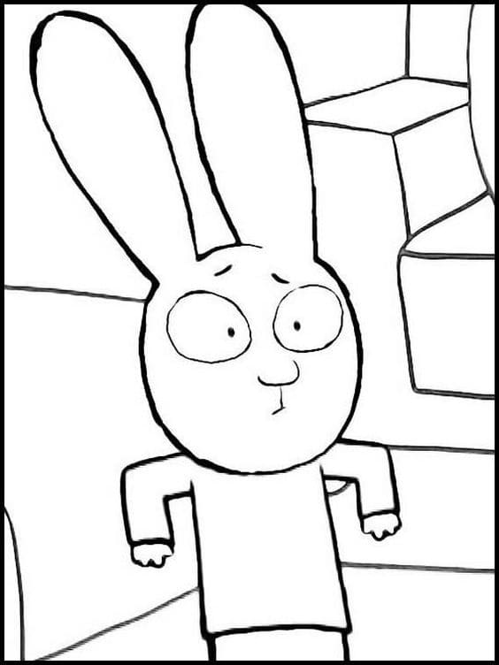 Desenho de Simon, o Supercoelho para imprimir