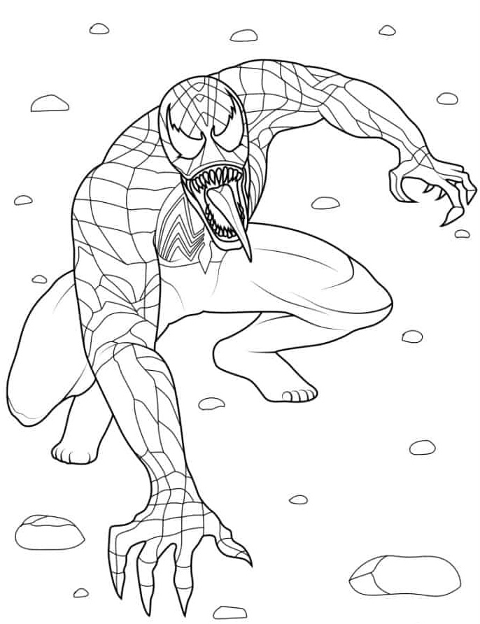 Desenho de Venom para imprimir