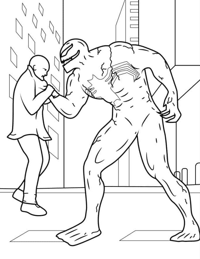 Desenho de Venom para imprimir