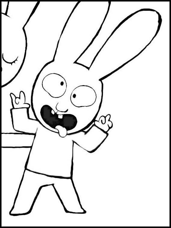 Desenho de Simon, o Supercoelho para imprimir