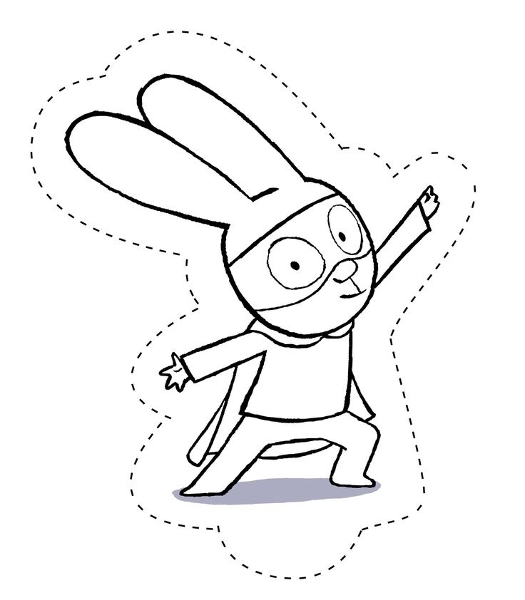 Desenho de Simon, o Supercoelho para imprimir