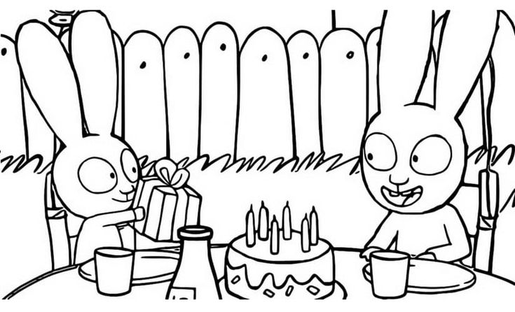 Desenho de Simon, o Supercoelho para imprimir